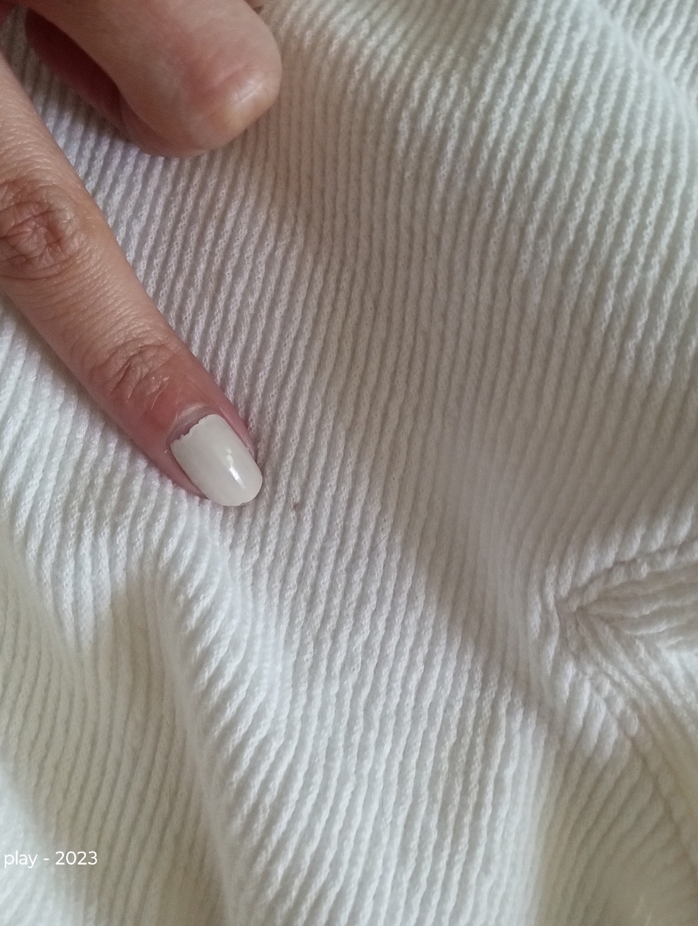 Madewell Deep V Neck Flare Sleeve Sweater Ivory Size Medium - Picture 7 of 8